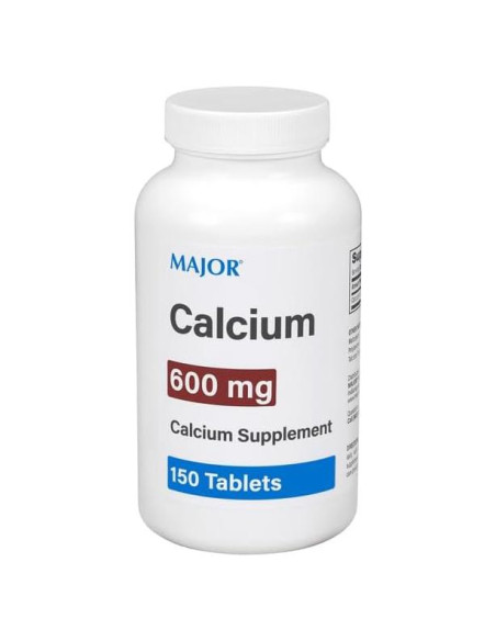 Tabletas de Calcio 600mg Major - Suplemento Dietético - 150 Unidades