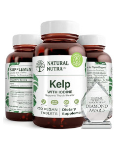 Suplemento de Algas Kelp Natural Nutra 225 mcg - 250 Tabletas