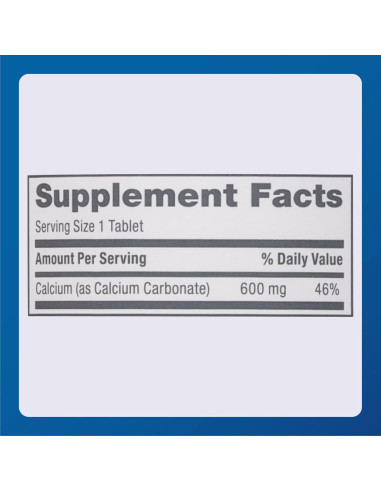 Tabletas de Calcio 600mg Major - Suplemento Dietético - 150 Unidades
