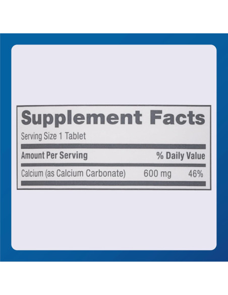 Tabletas de Calcio 600mg Major - Suplemento Dietético - 150 Unidades