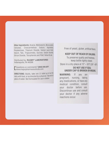 Tabletas de Calcio Rugby 600 mg con Vitamina D3 10 mcg - 150 Unidades