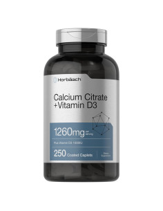 Citrato de Calcio Horbach con Vitamina D3 1260 mg 250 Tabletas