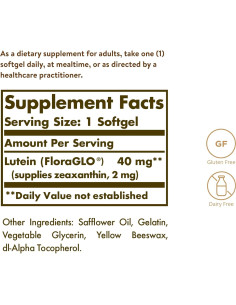 Solgar Luteína 40 mg 30 Cápsulas - Salud Ocular y Filtrado Luz Azul 2