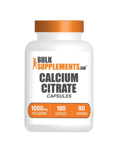 Cápsulas de Citrato de Calcio BulkSupplements 1000mg - 180 Unidades