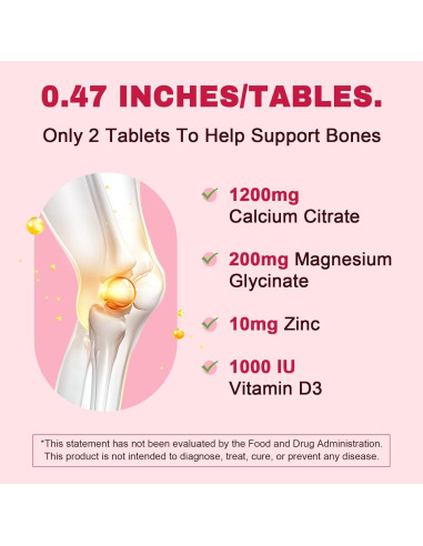 Citrato de Calcio 1200 mg LUCNVEM con Vitamina D3 120 Tabletas