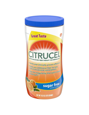 Citrucel Polvo de Fibra Sin Azúcar 478.7g Sabor Naranja