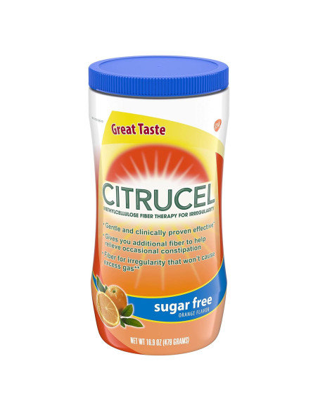 Citrucel Polvo de Fibra Sin Azúcar 478.7g Sabor Naranja