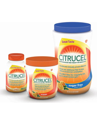 Citrucel Polvo de Fibra Sin Azúcar 478.7g Sabor Naranja