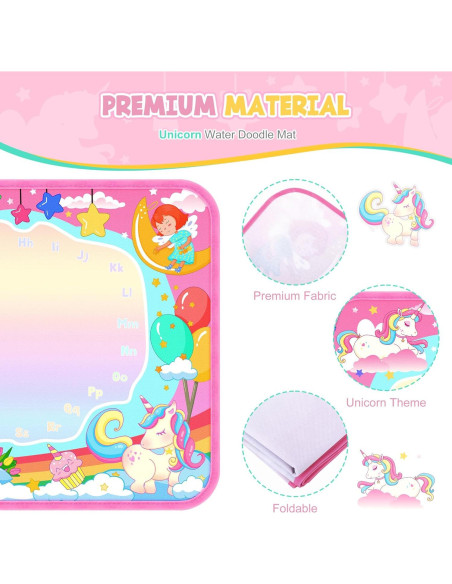 Alfombra de Dibujo Acuático MAIGOZON Unicornio 100x70cm