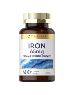 Tabletas de Hierro Carlyle 65 mg | 400 Tabletas Vegetales