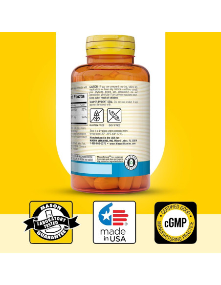 Citrato de Calcio Mason Natural + Vitamina D3 60 Tabletas