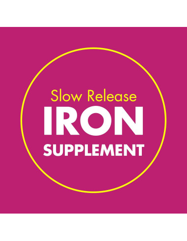Suplemento de Hierro Slow Fe 45mg - 60 Tabletas Fáciles de Tragar
