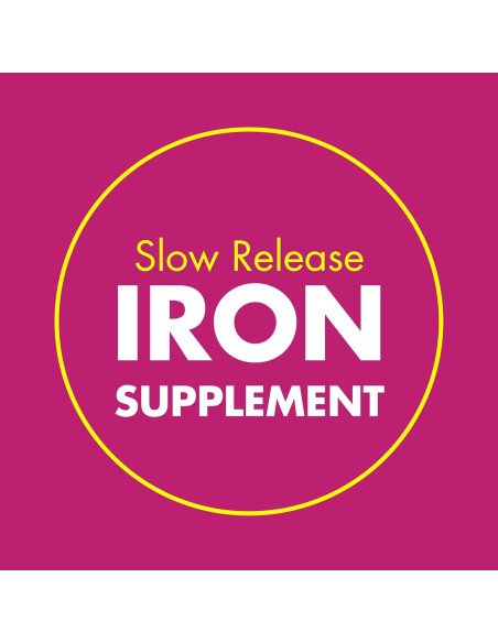 Suplemento de Hierro Slow Fe 45mg - 60 Tabletas Fáciles de Tragar