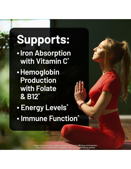 Suplemento de Hierro Bisglicinato NatureWise 90 Tabletas Veganas