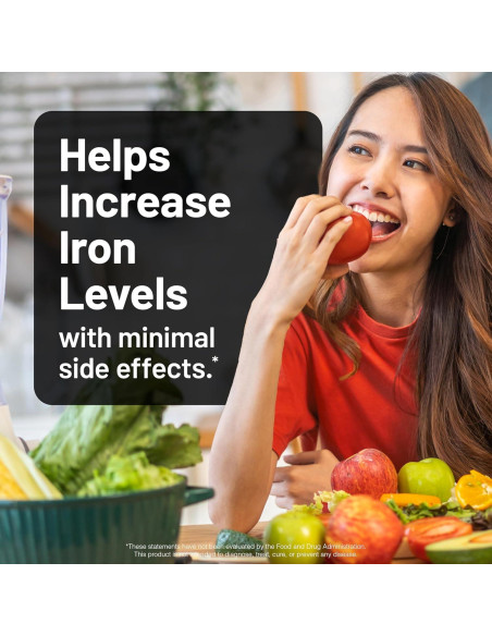 Suplemento de Hierro Bisglicinato NatureWise 90 Tabletas Veganas