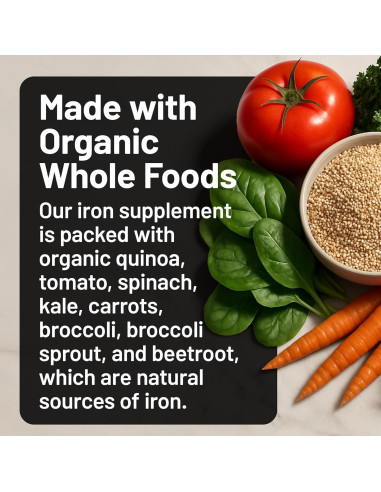 Suplemento de Hierro Bisglicinato NatureWise 90 Tabletas Veganas