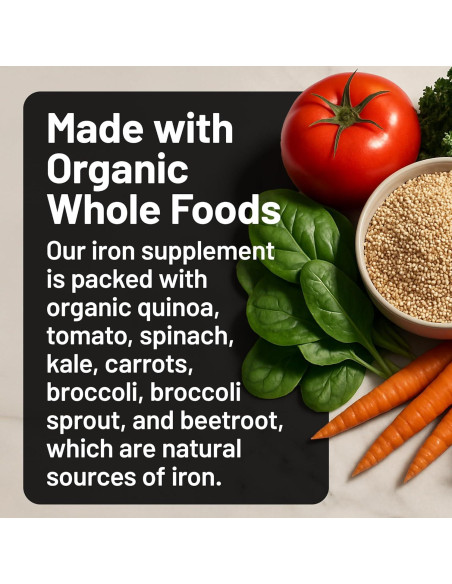 Suplemento de Hierro Bisglicinato NatureWise 90 Tabletas Veganas