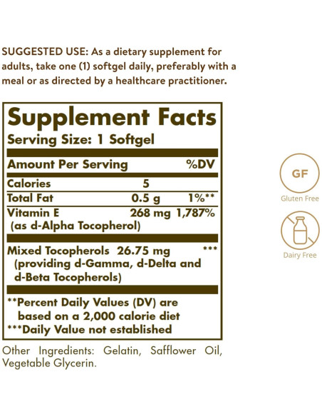 Solgar Hierro Suave 100 Cápsulas - Vitamina E 268 mg