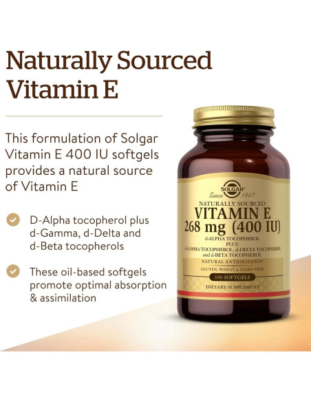 Solgar Hierro Suave 100 Cápsulas - Vitamina E 268 mg