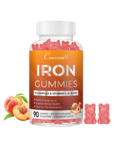 Gominolas de Hierro Veganas Cowcom 90 Unidades Sabor Durazno