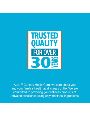 Tabletas de sulfato ferroso 65 mg 21st Century 120 unidades