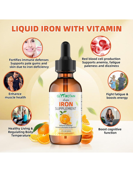 Gotas de Hierro Líquido Glyxcodian 60ml - Absorción Rápida Gotas de Hierro Líquido Glyxcodian 60ml - Absorción Rápida