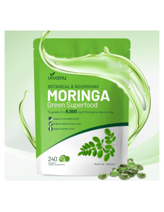 Cápsulas de Moringa VIVONU 240 Unidades - Superalimento Natural