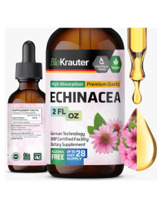 Tintura de Echinacea Bio Krauter 59.15 ml - Vegana y Sin Alcohol