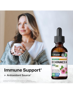 Tintura de Echinacea Bio Krauter 59.15 ml - Vegana y Sin Alcohol 2