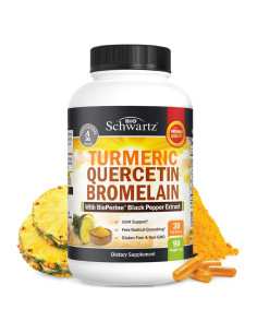 Suplemento de Cúrcuma Quercetina Bromelina BioSchwartz 30 Cápsulas
