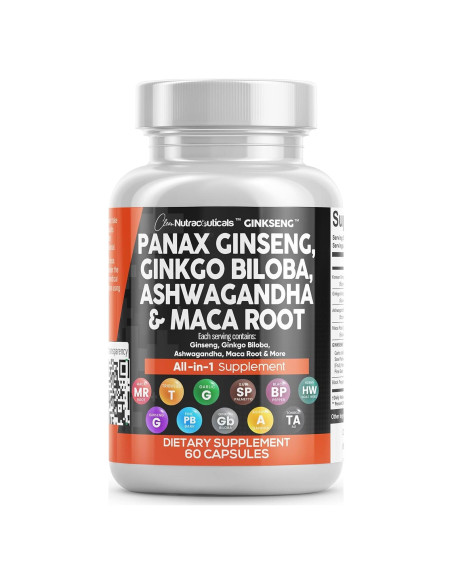 Suplemento Clean Nutraceuticals Ginseng y Ginkgo Biloba 60 Cápsulas Suplemento Clean Nutraceuticals Ginseng y Ginkgo Biloba 60 Cápsulas