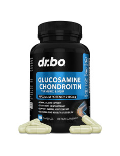 Suplemento Articular Glucosamina Condroitina MSM Cúrcuma 2100mg