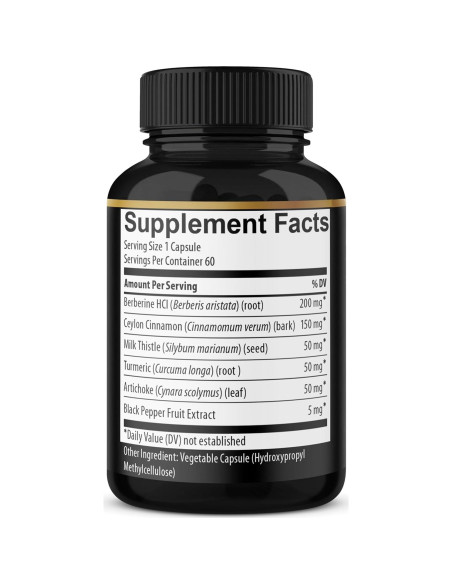 Suplemento de Berberina con Canela de Ceilán 60 Cápsulas