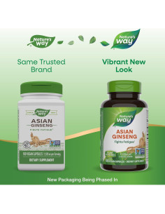 Ginseng Asiático Nature's Way 1120mg 100 Cápsulas Veganas 2
