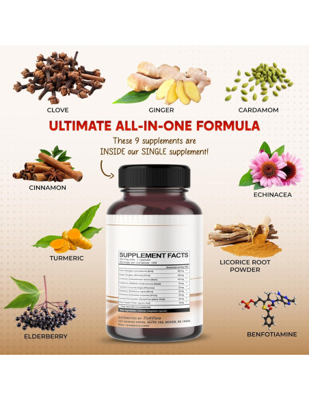 Clavos Ultra PeakPury 150 Cápsulas - Suplemento Digestivo y Oral