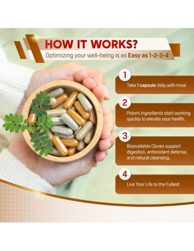 Clavos Ultra PeakPury 150 Cápsulas - Suplemento Digestivo y Oral