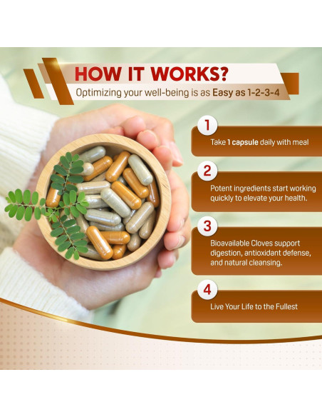 Clavos Ultra PeakPury 150 Cápsulas - Suplemento Digestivo y Oral