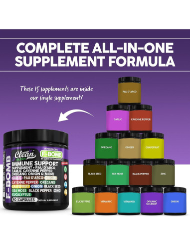 Suplemento Inmunológico Orgánico Clean Nutra 60 Cápsulas