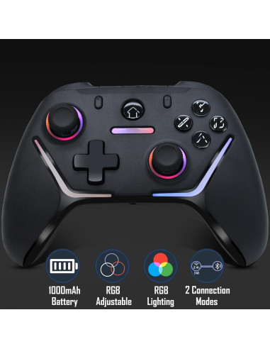 Controlador Inalámbrico Eagolloar con RGB y Paletas Ajustables