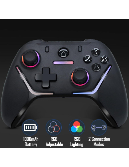 Controlador Inalámbrico Eagolloar con RGB y Paletas Ajustables