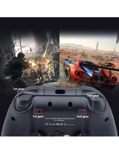 Controlador Inalámbrico Eagolloar con RGB y Paletas Ajustables