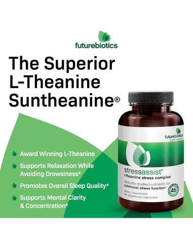 Futurebiotics Stressassist L-teanina Ashwagandha 90 Cápsulas