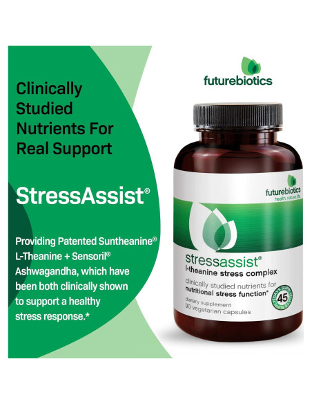 Futurebiotics Stressassist L-teanina Ashwagandha 90 Cápsulas