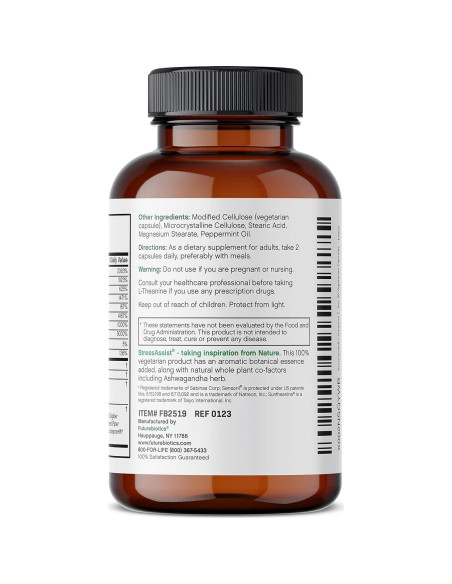 Futurebiotics Stressassist L-teanina Ashwagandha 90 Cápsulas