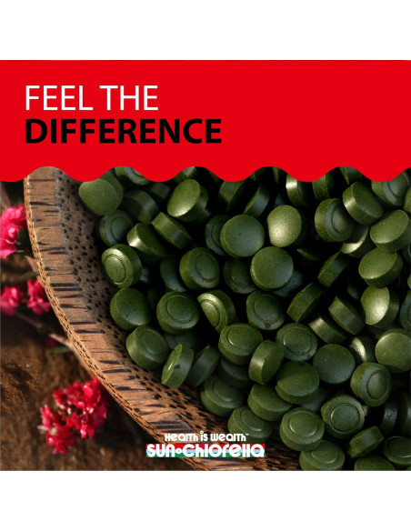 Sun Chlorella 200 mg Suplemento de Algas Verdes - 300 Tabletas