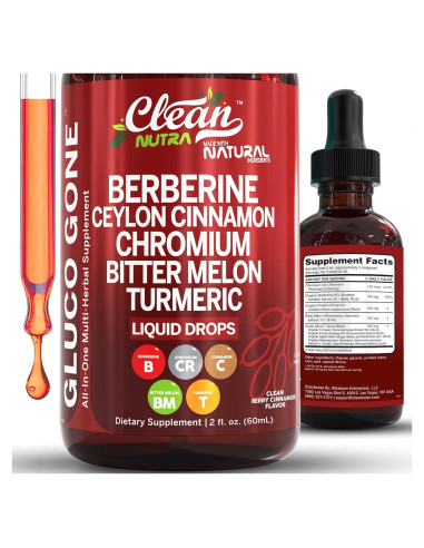 Suplemento Líquido Clean Nutra Berberina y Canela 140g