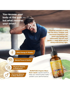 Gotas Líquidas NuraFuse Raíz de Maca 60ml - Ultra Potente 1520mg 2