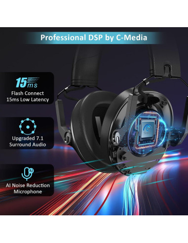 Auriculares Gaming SENZER SG600 Inalámbricos 7.1 con Micrófono