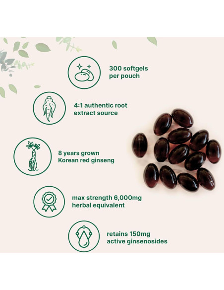 Suplemento de Ginseng Rojo Panax Micro Ingredients 6000mg 300 Cápsulas Suplemento de Ginseng Rojo Panax Micro Ingredients 6000mg 300 Cápsulas