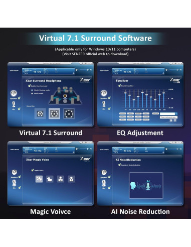 Auriculares Gaming SENZER SG600 Inalámbricos 7.1 con Micrófono